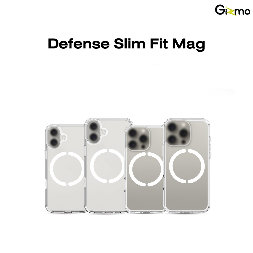 gizmo รุ่น for 16,16+,16P,16PM เคสใส เคสชาร์จได้ กันรอยขีดข่วน กันกระแทก Case Defense Slim Fit Mag