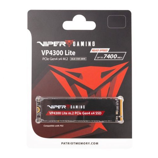 1TB 2TB PATRIOT VIPER VP4300 LITE SSD M.2 PCIe Gen4 x4 R7400MB/s W6400MB/s (9SE00188-VP4300L1TBM28H)