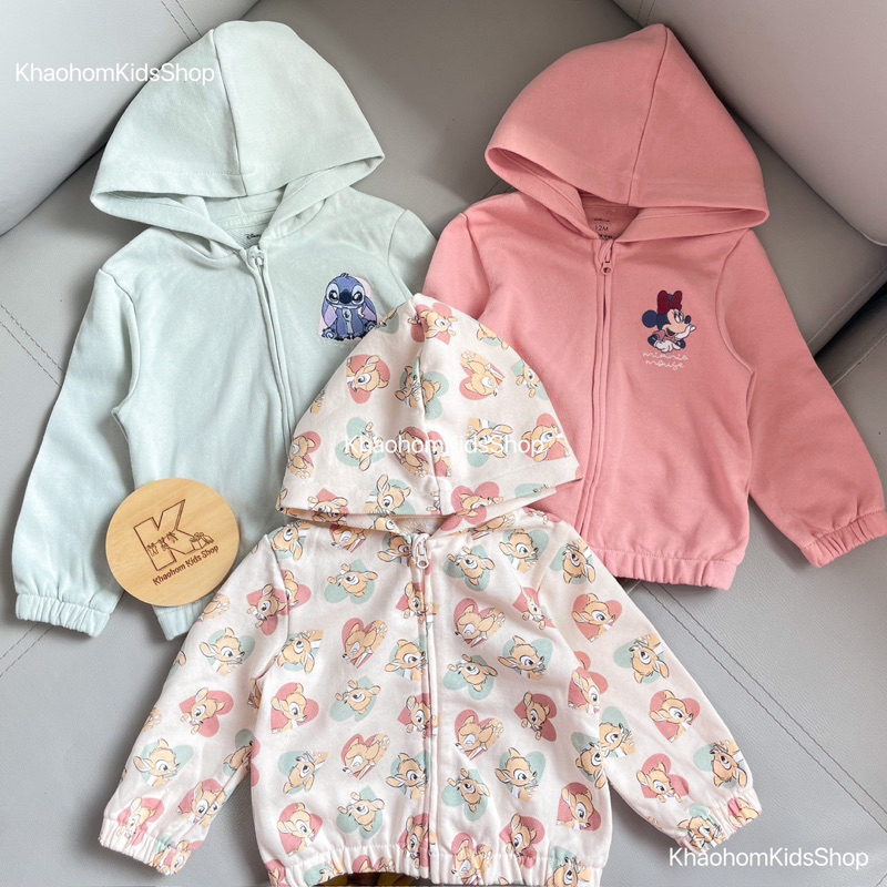 (1-36m) Disney x Biabi เสื้อกันหนาวเด็ก เสื้อกันหนาวมีซิป