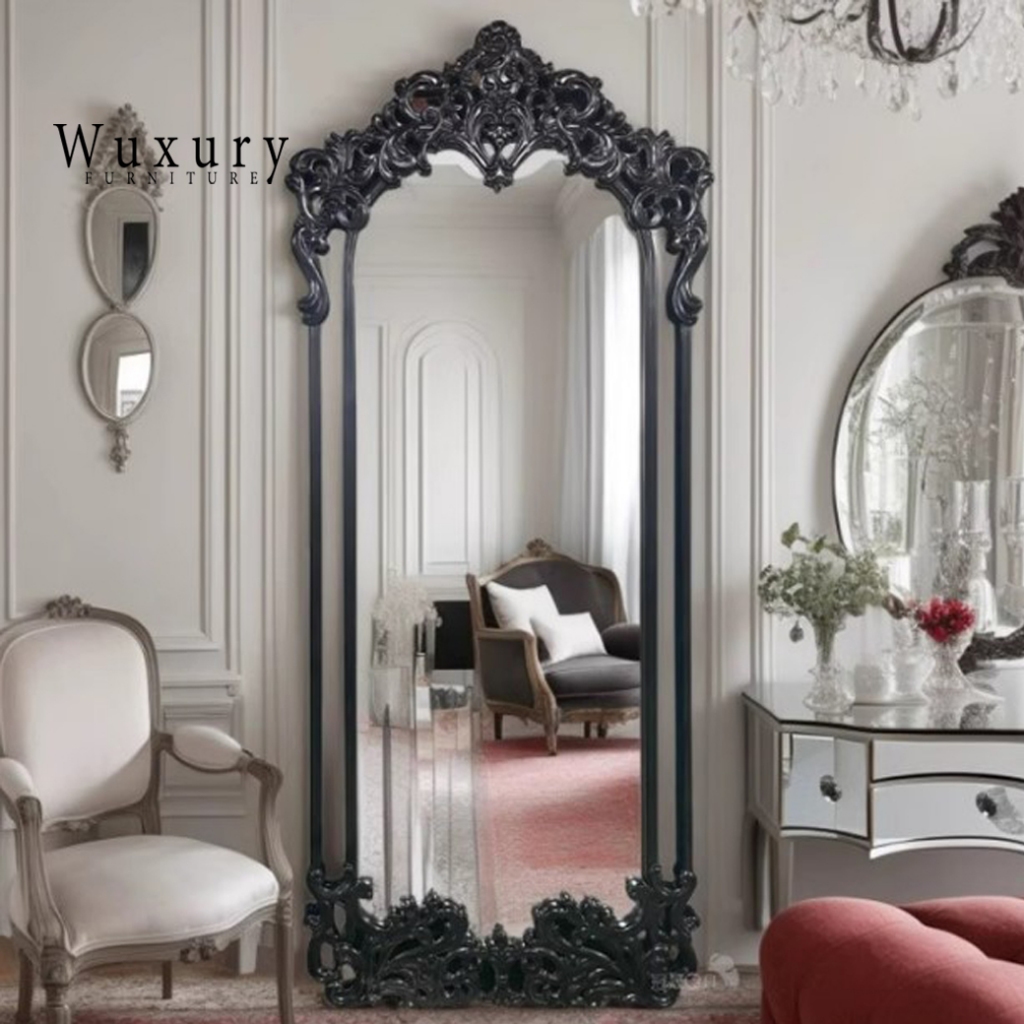 Wuxury.furniture กระจกแต่งบ้าน กระจกแต่งตัว กระจกแกะสลักสไตล์ยุโรป ส่งฟรี