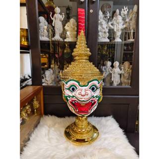 หัวโขน หนุมานอาสา ขนาดครอบ งานกระดาษ (ไม่ใช่งานหล่อเรซิ่น) ป…