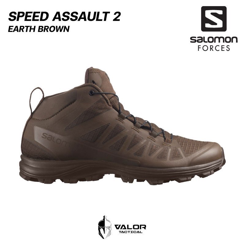 Salomon - Speed Assault 2 [Earth Brown] รองเท้าข้อสั้น รองเท้าผู้ชาย ตำรวจ ทหาร บูทเดินป่า น้ำหนักเบา