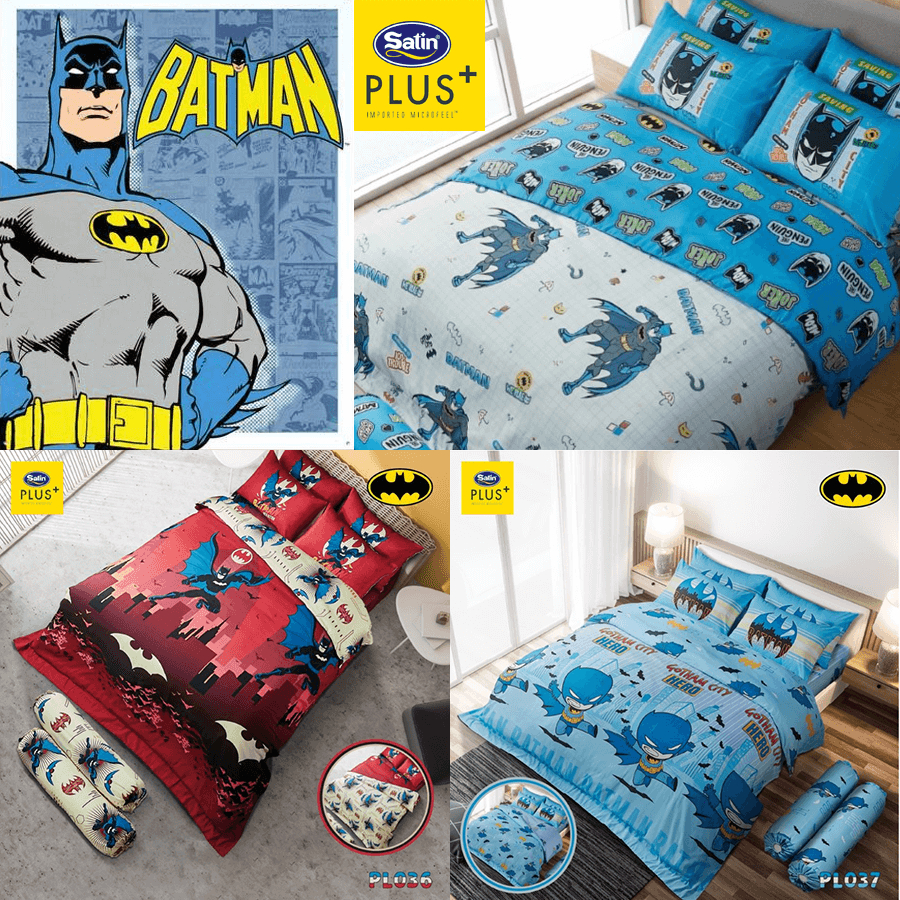 [3 ลาย] SATIN PLUS ชุดผ้าปูที่นอน แบทแมน Batman #Total ซาตินพลัส 3.5ฟุต 5ฟุต 6ฟุต