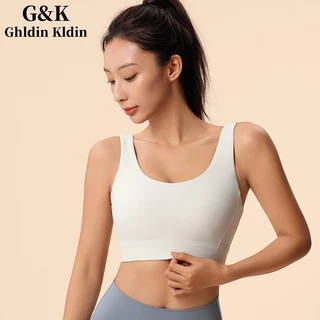 Ghldin Kldin สปอร์ตบรา วิ่งโยคะทำให้หมาด ยกทรงดันขึ้น หลังสวย ผ้านุ่ม ฟิตเนสใส่ได้ ผ้าระบายอากาศได้ดี แห้งเร็วไม่อับชื้น