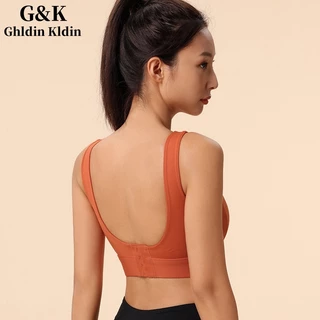 Ghldin Kldin สปอร์ตบรา วิ่งโยคะทำให้หมาด ยกทรงดันขึ้น หลังสวย ผ้านุ่ม ฟิตเนสใส่ได้ ผ้าระบายอากาศได้ดี แห้งเร็วไม่อับชื้น