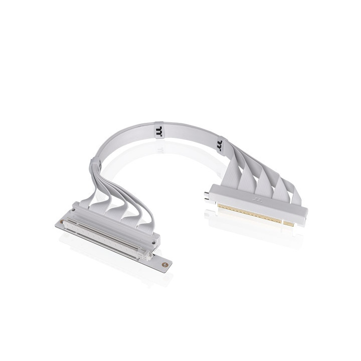 PCI-E 4.0 Dual 90 Degree Riser Cable 400mm Snow (AC-077-CO6OTN-C1)