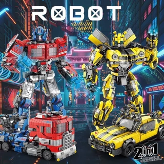 หุ่นยนต์ Building Blocks หุ้มเกราะของเล่น Autobots รุ่น Optimus Prime Bumblebee ของเล่นสำหรับเด็ก