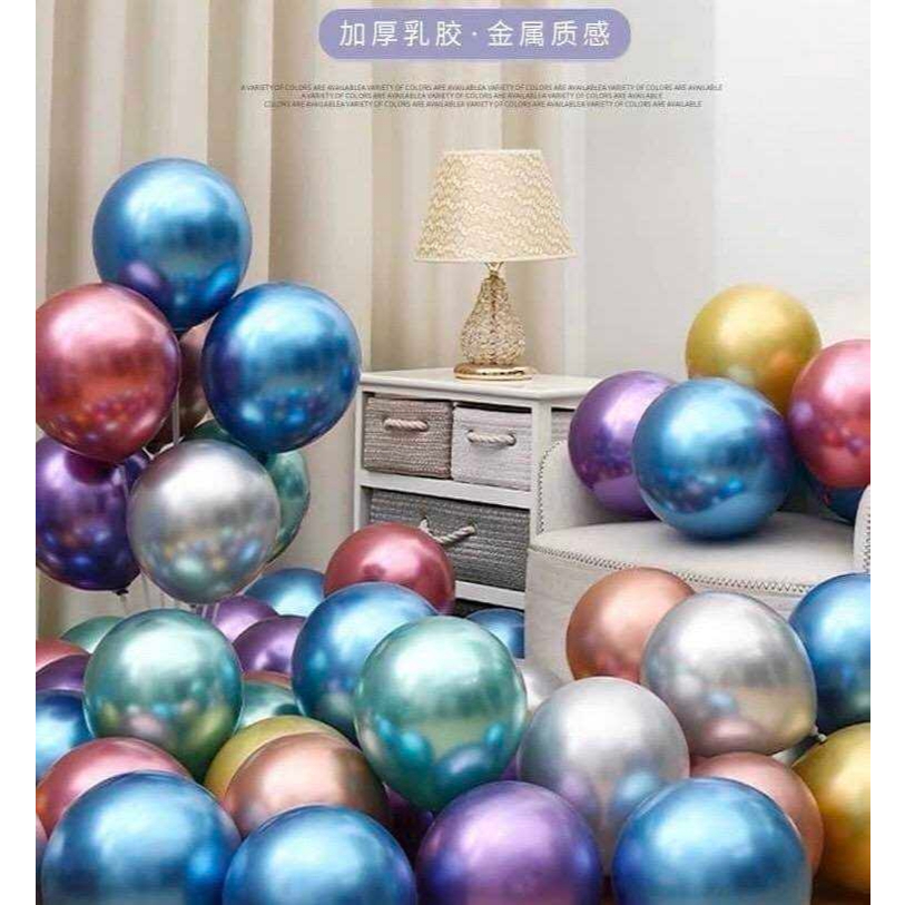 พร้อมส่ง 50-100ใบ ลูกโป่งปาร์ตี้ งานปีใหม่ วันเกิด แต่งงาน ทุกงานต้องมี เพิ่มสีสัน บรรยากาศสนุก