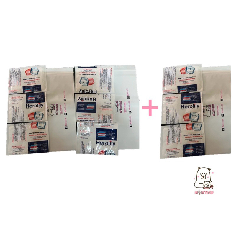 เจลเก็บนมแม่ MomTech รุ่น "PowerCool > 12ชม." รุ่นใหม่ (ice pack / icepack) **แบบตัดตามบล็อก 6 บล็อก แถม 3 บล็อก**