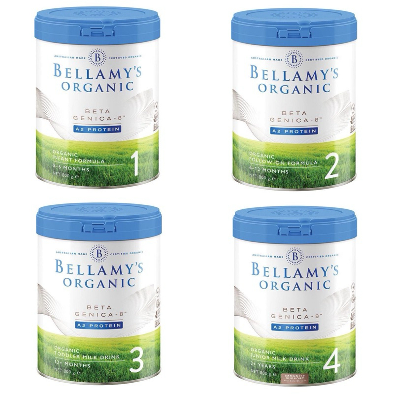 พร้อมส่ง Bellamy's Organic Beta Genica-8 A2 protien Step 1, 2 Infant Formula แท้ 100%