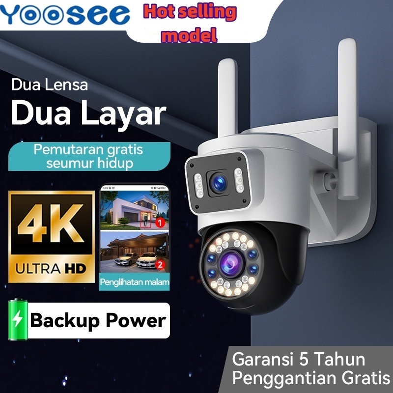 Y00SEE กล้อง IP กล้องวงจรปิดกลางแจ้ง 8MP 2.4G WIFI กล้องวงจรปิด CCTV ฟรีสายเคเบิลกันน้ำ 360 องศาทางไกลผ่านโทรศัพท์มือถือ