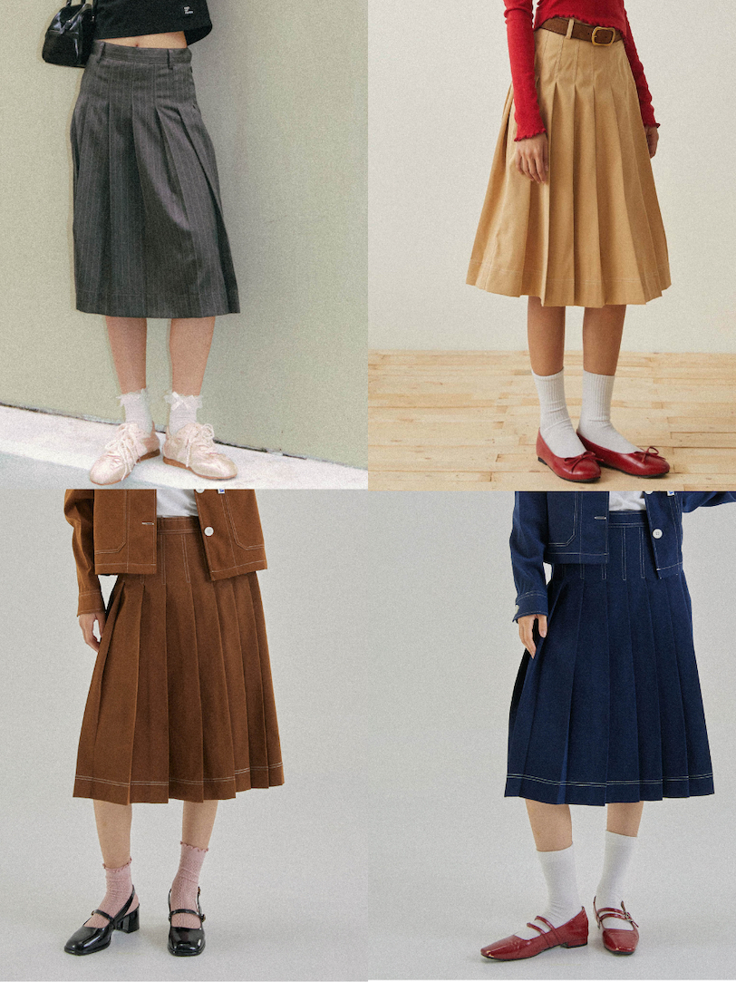 ENDOFMARCH | JOSEY SKIRT กระโปรงจีบ ทรงวินเทจ