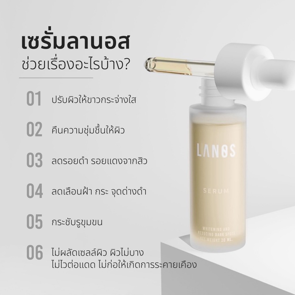 LANOS SERUM คาน่าเซรั่ม หน้าขาวใส 15 ml.