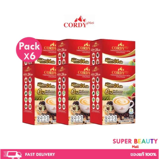 โปรโมชั่น 6 กล่อง กาแฟ Cordy plus คอร์ดี้ พลัส ผสมถั่งเช่า 6 กล่อง