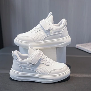 ใหม่!รองเท้าผ้าใบส้นแบนทรงVelcro สวมใส่ง่าย แฟชั่นสำหรับเด็กผู้ชายและผู้หญิง