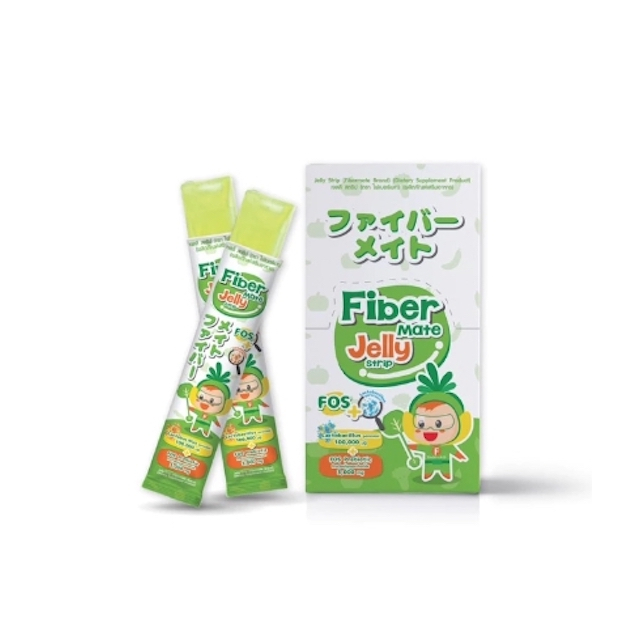 [ของพร้อม ส่งไว] Fiber Mate ไฟเบอร์เมท Jelly Strip สูตรผสม โพร-พรี ไบโอติก ขนาด15 กรัม (1กล่อง10ซอง)