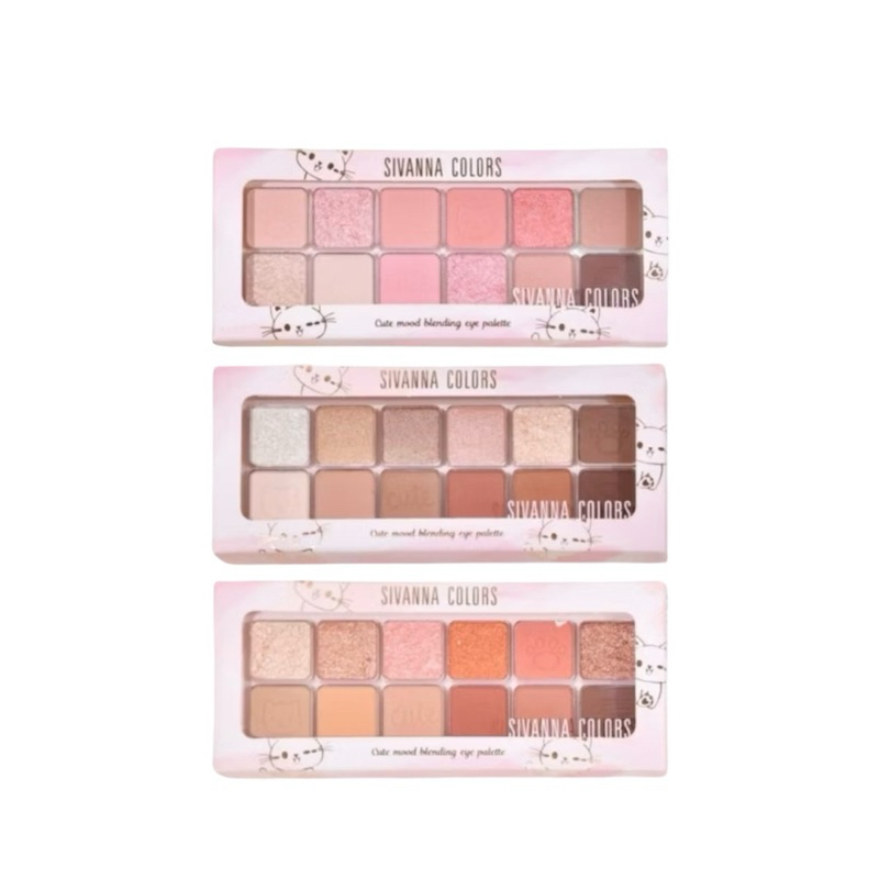 [ซื้อในไลฟ์ลด50%ของแท้] Sivanna ซีเวนน่า คัลเลอร์ส คิวท์ มูด เบลนดิ้ง อาย พาเลทท์ มี 3 เบอร์ให้เลือก