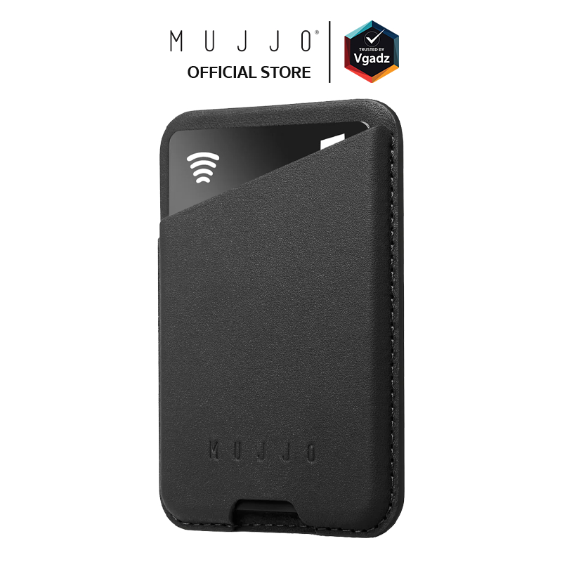 Mujjo ที่เก็บบัตรติดหลังมือถือ รุ่น Full Leather Magnetic Wallet