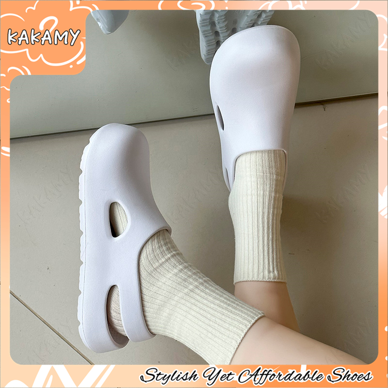 KAKAMY รองเท้าแตะหัวโต พื้นนุ่มสบายรองรับเท้าได้ดีเยี่ยม รองเท้าแตะแฟชั่นกันลื่นสำหรับผู้หญิง - รูปที่ 6