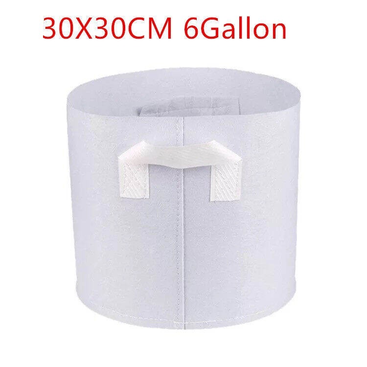 Non-woven fabric Grow bag กระถางผ้า สีขาว กระถางผ้าปลูกต้นไม้ ถุงปลูกต้นไม้ กระถางต้นไม้ 1pcs - รูปที่ 6