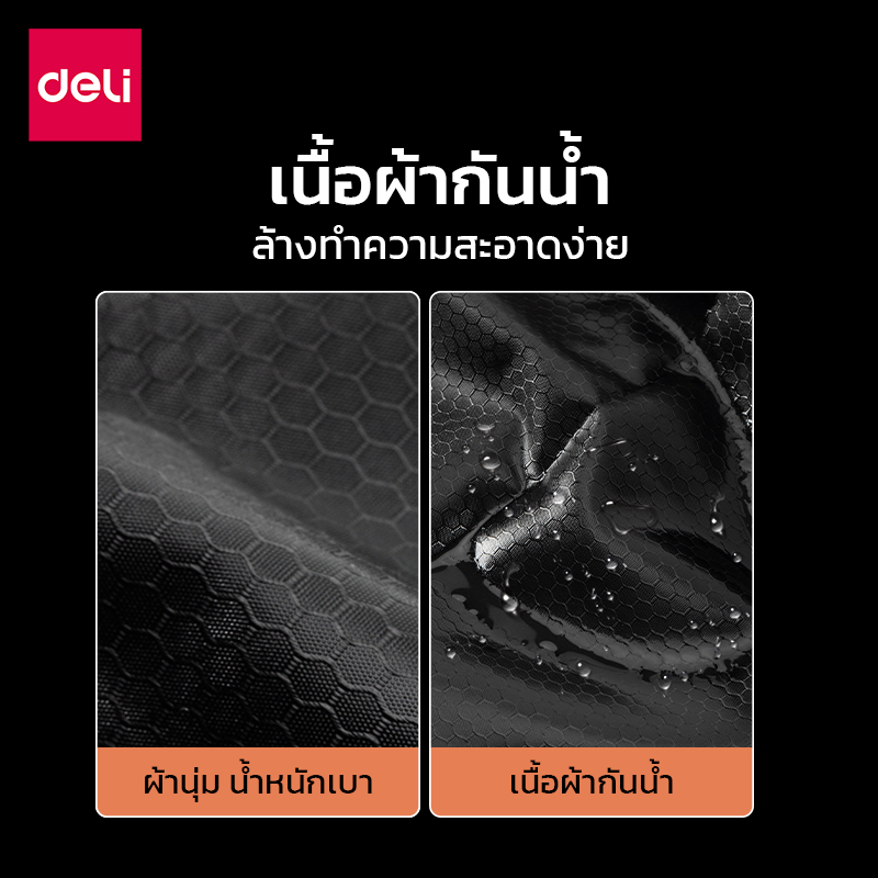 Deli กระเป๋าหูรูด กระเป๋ากีฬา ถุงกระเป๋ากันน้ำ ใส่รองเท้า บอล มีหูรูด สะพายหลัง Drawstring Backpack