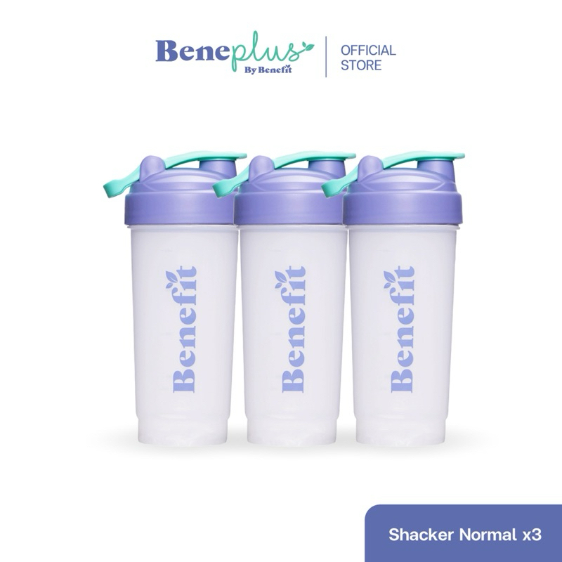 Protein Shaker แก้วเชค แพค 3 ใบ Shaker : รุ่นคลาสสิค Shaker Cup / Shaker Bottle แก้วชงโปรตีน โปรตีนพืช Benefit Beneplus