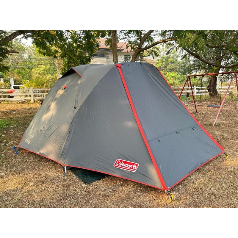 เต็นท์ coleman tough wide dome iv/300 gray(เทา ขอบแดง)