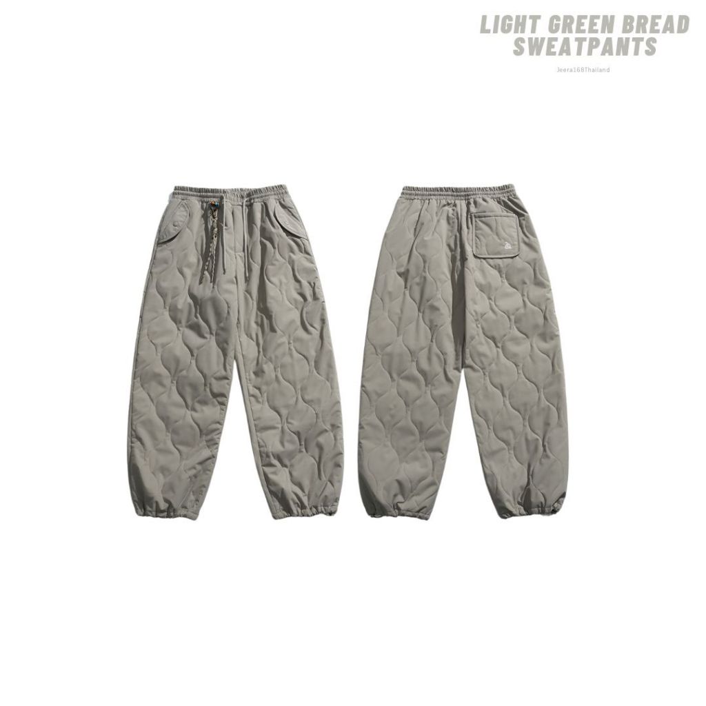 Jeera168 | Light green bread Sweatpants กางเกงบุนวม Unisex สไตล์ญี่ปุ่นสุดคลาสสิค (พรีออเดอร์)