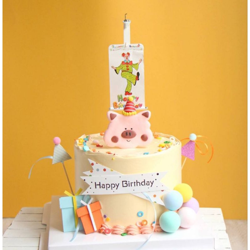 เทียนเซอร์ไพรส์ จุดแล้วมีป้ายhappy birthdayเด้งออกมา(SP04)