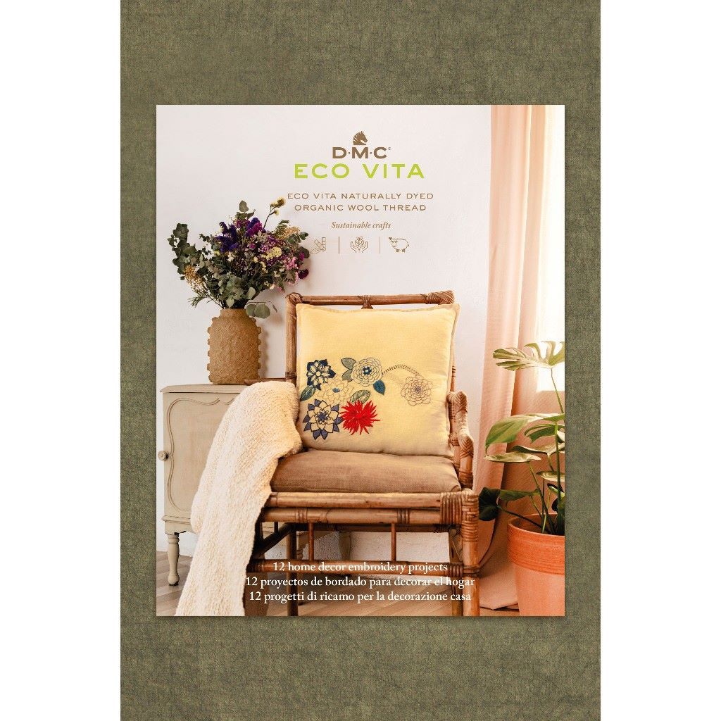 หนังสือ Eco Vita Naturally Dyed Organic Wool Thread Home Decor Pattern Book แบบงานปักของใช้กว่า 12 แบบ (15906/E22)