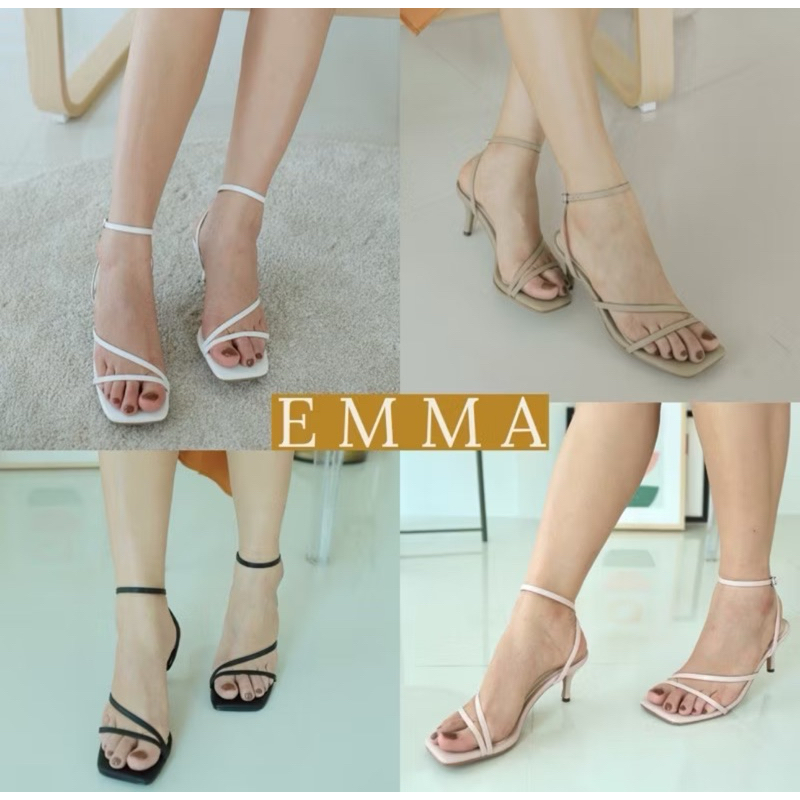 ‼️ พร้อมส่งค่ะ ‼️ ส้นใหม่เดินง่ายกว่าเดิม  ** Emma ส้น2.5 นิ้ว🔻 ล็อตใหม่ ปรับความยาวสายหลังแล้ว🔻