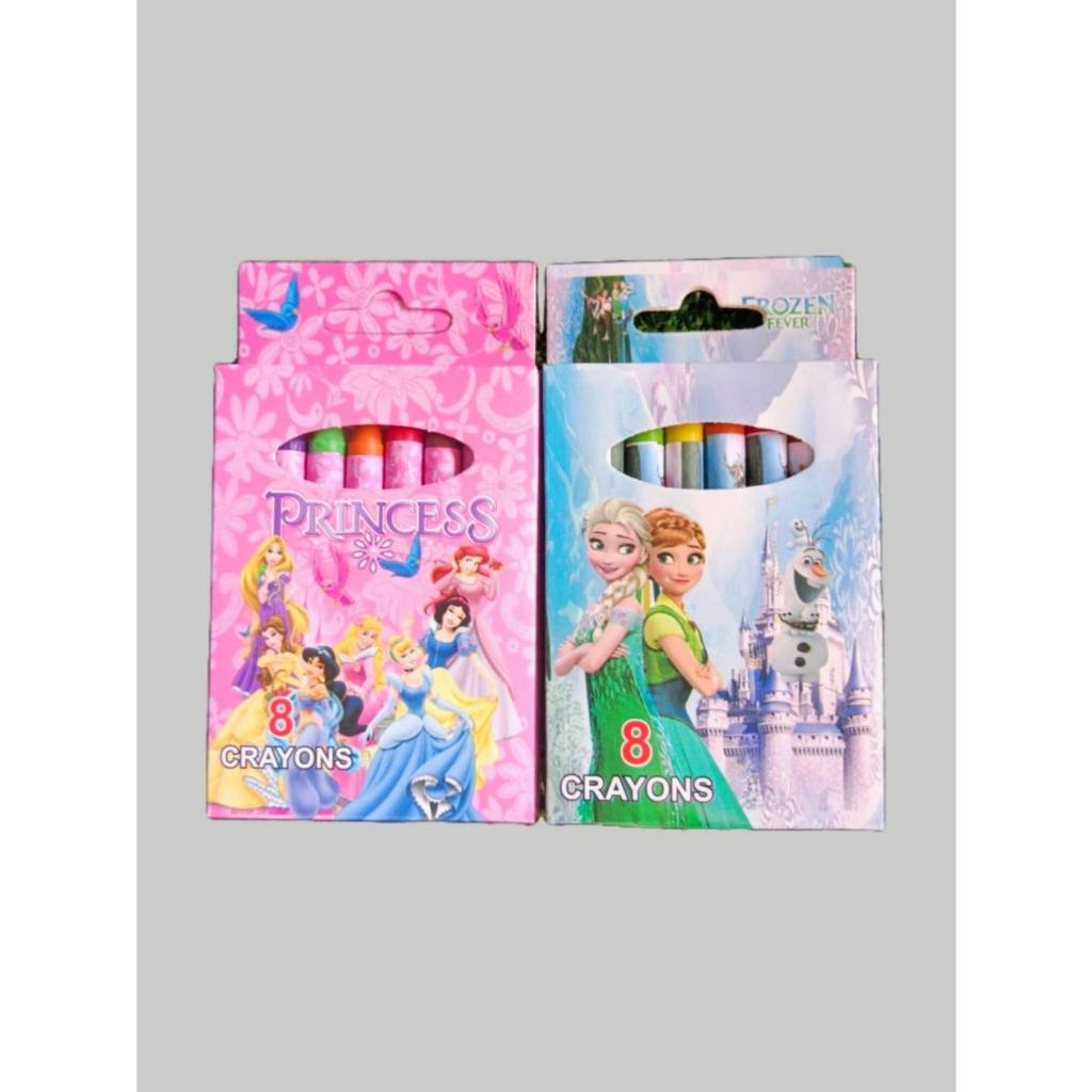 🌈✏ดินสอสีเทียนลายการ์ตูน 8 สี[🎲สุ่มลาย]✔️พร้อมส่ง สีเทียน ระบายสีการ์ตูน ดินสอสี สีเทียน วาดรูป - รูปที่ 3