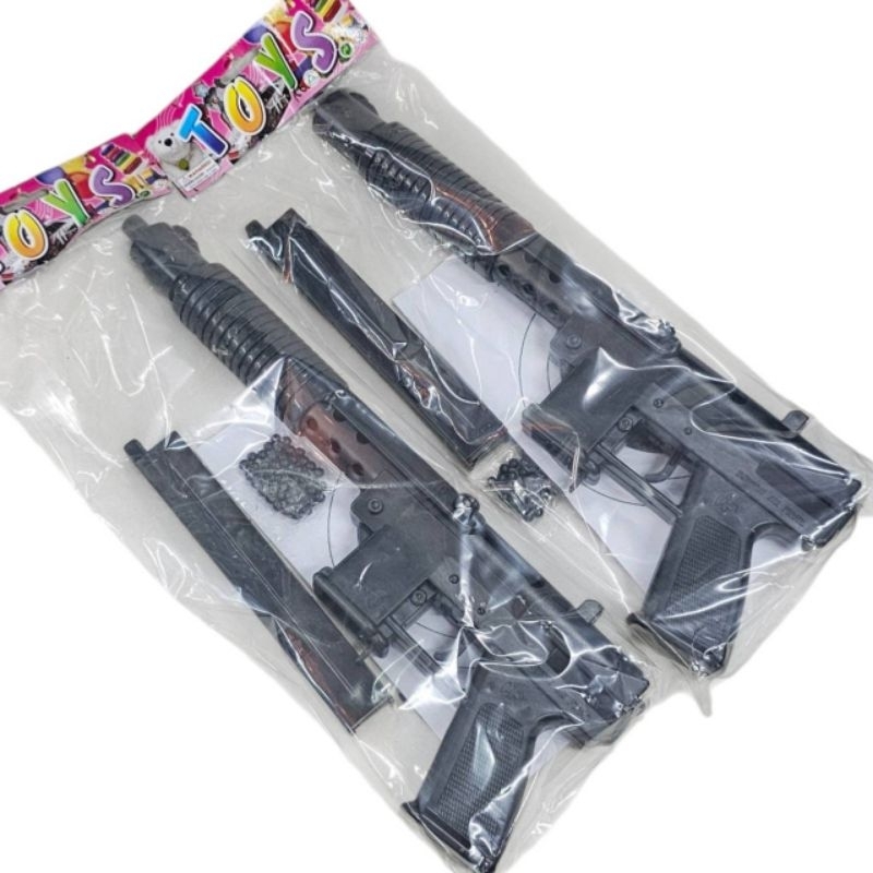 ของเล่นปืนพลาสติก ยาว40ซม.สีดำ เนื้อพลสติกส่งจากไทย