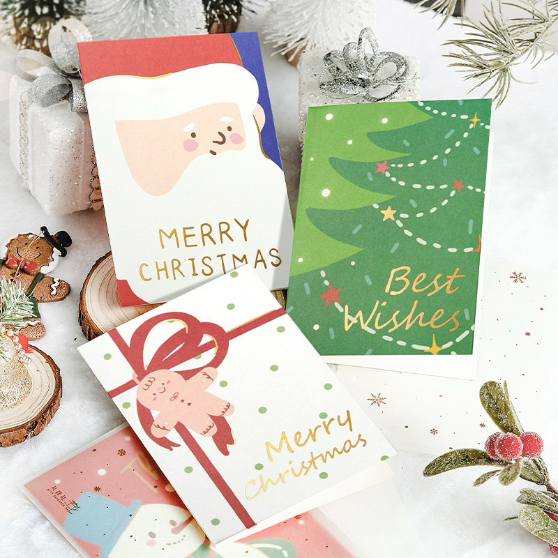 พร้อมส่ง > มี4แบบ การ์ดChristmas การ์ดอวยพรวันคริสต์มาส🎄