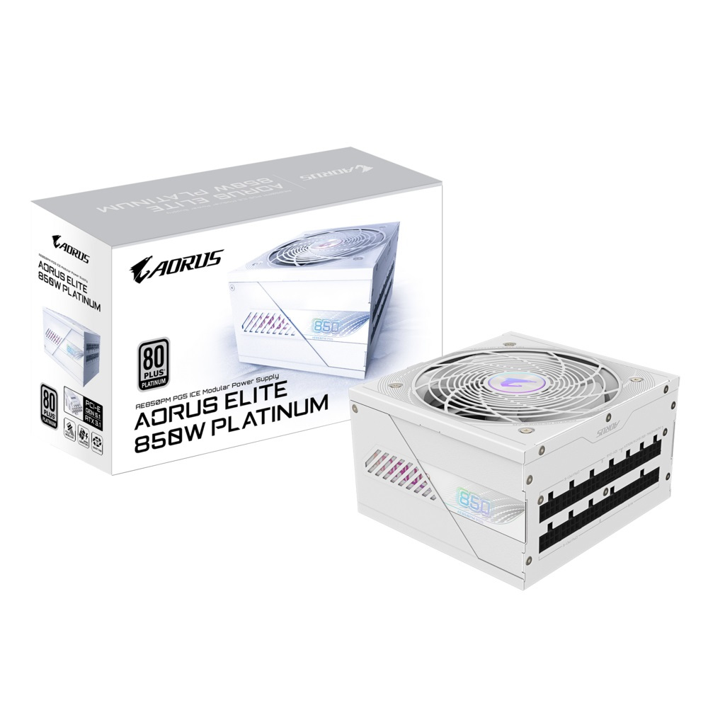 GIGABYTE AORUS ELITE P850W ICE 850W ATX 3.1 POWER SUPPLY 10 Year Warranty