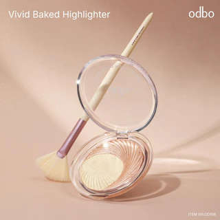 ไฮไลท์ ODBO VIVID BAKED HIGHLIGHTER โอดีบีโอ วิวิด เบคไฮไลท์เตอร์ 2 เฉดสี ในตลับเดียว OD106