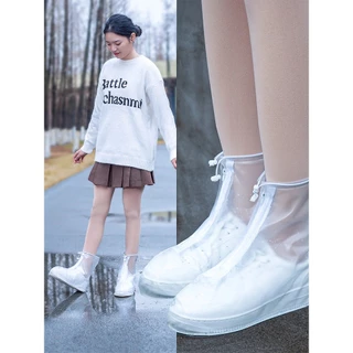 พร้อมส่ง🚚ถุงคลุมรองเท้ากันน้ำ รองเท้ากันฝนพีวีซีกันลื่น พื้นยางกันลื่น ใส่เดินสบาย