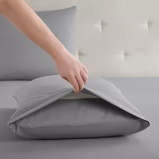 ปลอกหมอน ป้องกันไรฝุ่น ผ้าปูที่นอนมินิมอล ปลอกหมอน satin หมอน