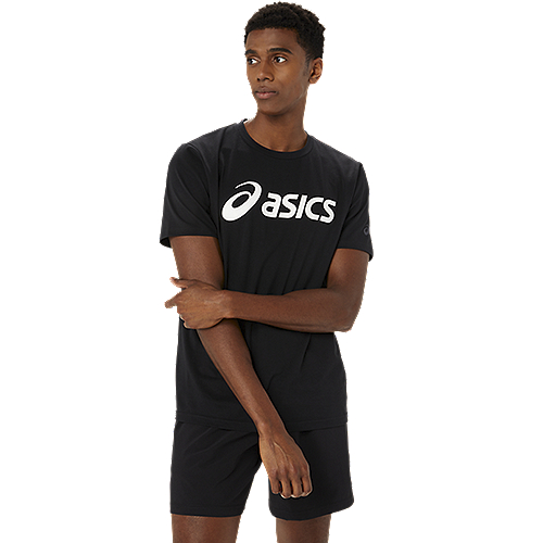 ASICS : 2031E470.001 GRAPHIC TEE MEN TRAINING ผู้ชาย เสื้อคอกลม ของแท้  PERFORMANCE BLACK