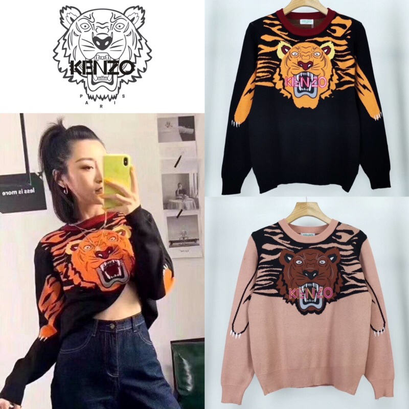 เสื้อสเวตเตอร์ไหมพรมแขนยาว New Kenzo Sweater