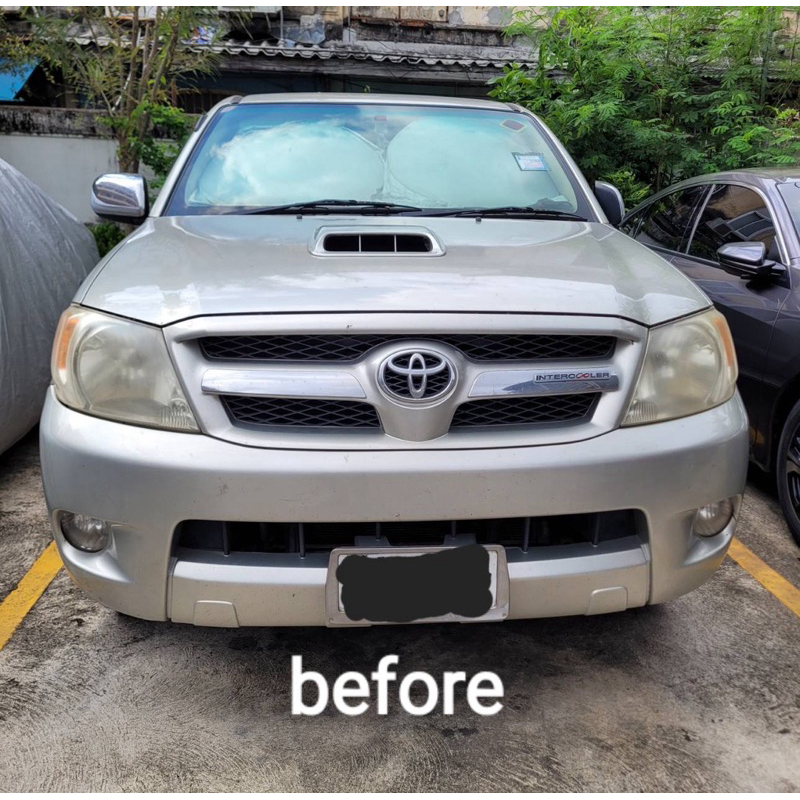 คิ้ว แปะ บน กระจัง  Toyota Vigo 2005 2006 2007 โครเมี่ยม ( FGG-T-V-CH-1P ) - รูปที่ 2