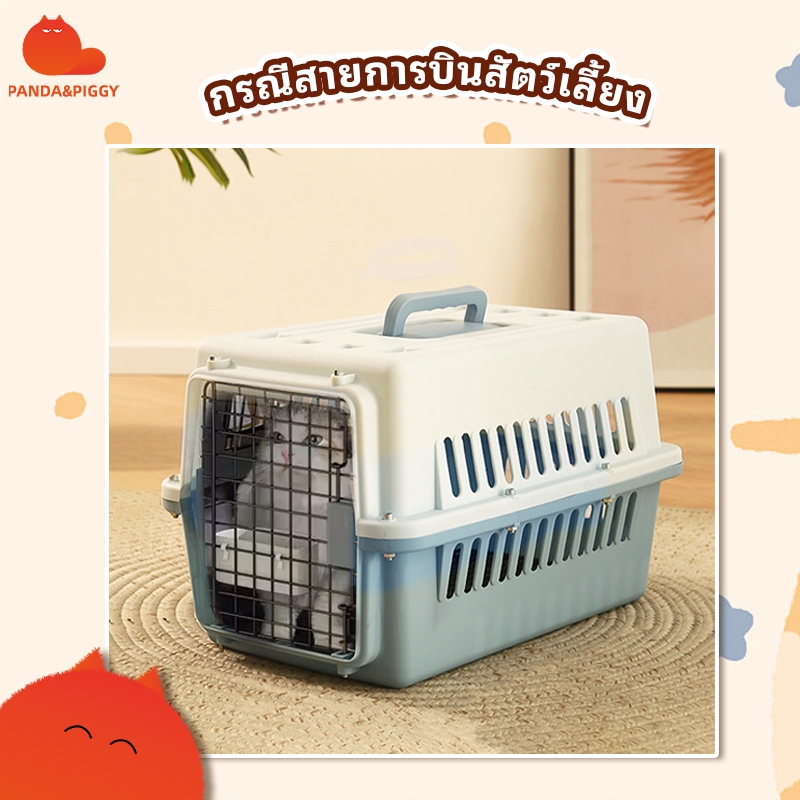 Panda & Piggy:【 ส่งจากไทย】กล่องเดินทางสัตว์เลี้ยง กรงหิ้วหมา กรงหิ้วแมว ทนทาน ไม่แตกง่าย （ไม่รวมพื้น） - รูปที่ 3