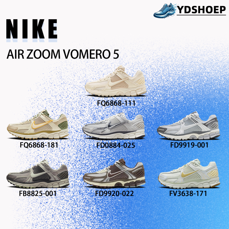 【 ของแท้100% 】 Nike Air Zoom Vomero 5 FQ6868-111/FQ6868-181/FD0884-025 รองเท้าวิ่งคลาสสิค แฟชั่นกระแสนิยม