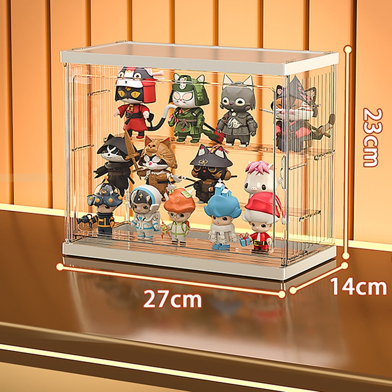 แท่นโชว์โมเดล labubu 5ชั้น ตู้โชว์ตุ๊กตา ชั้นวางโชว์แบบชั้น กันน้ำ มีความโปร่งใส