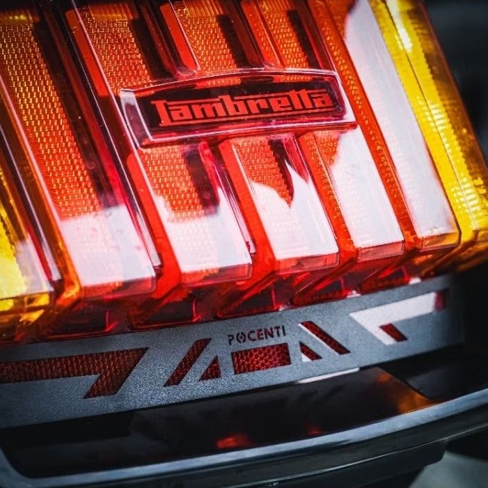 ใหม่!! กริวทับทิมไฟท้าย X300 X200 X250 หล่อ ดีไซน์สวย ดำพาวเดอร์โคท และเงินสแตนเลส : Pocenti