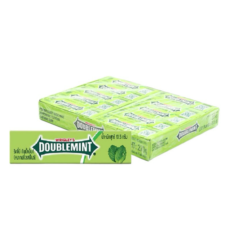 หมากฝรั่งริกลี่ย์ 13.5 กรัม x 20 แท่ง wrigley doublemint หมากฝรั่ง