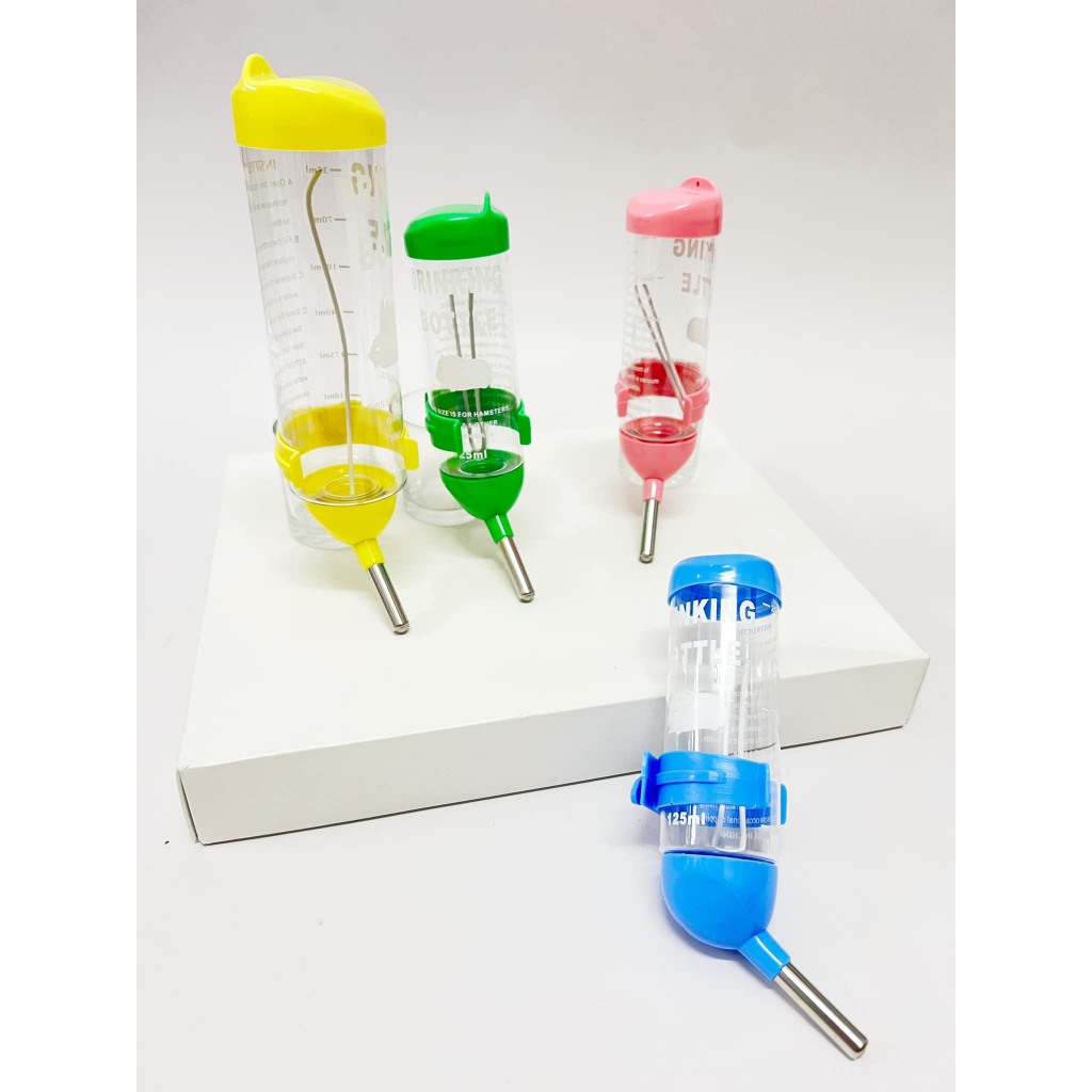 ขวดน้ำลูกกลิ้ง(ติดกรง)ขวดลูกกลอ้งสองขนาด ชูการ์ กระรอก แฮมเตอร์ กระต่าย เม่น แพรรี่ด็อก ลิงมาโมเสท สัตว์เลี้ยงขนาดเล็ก