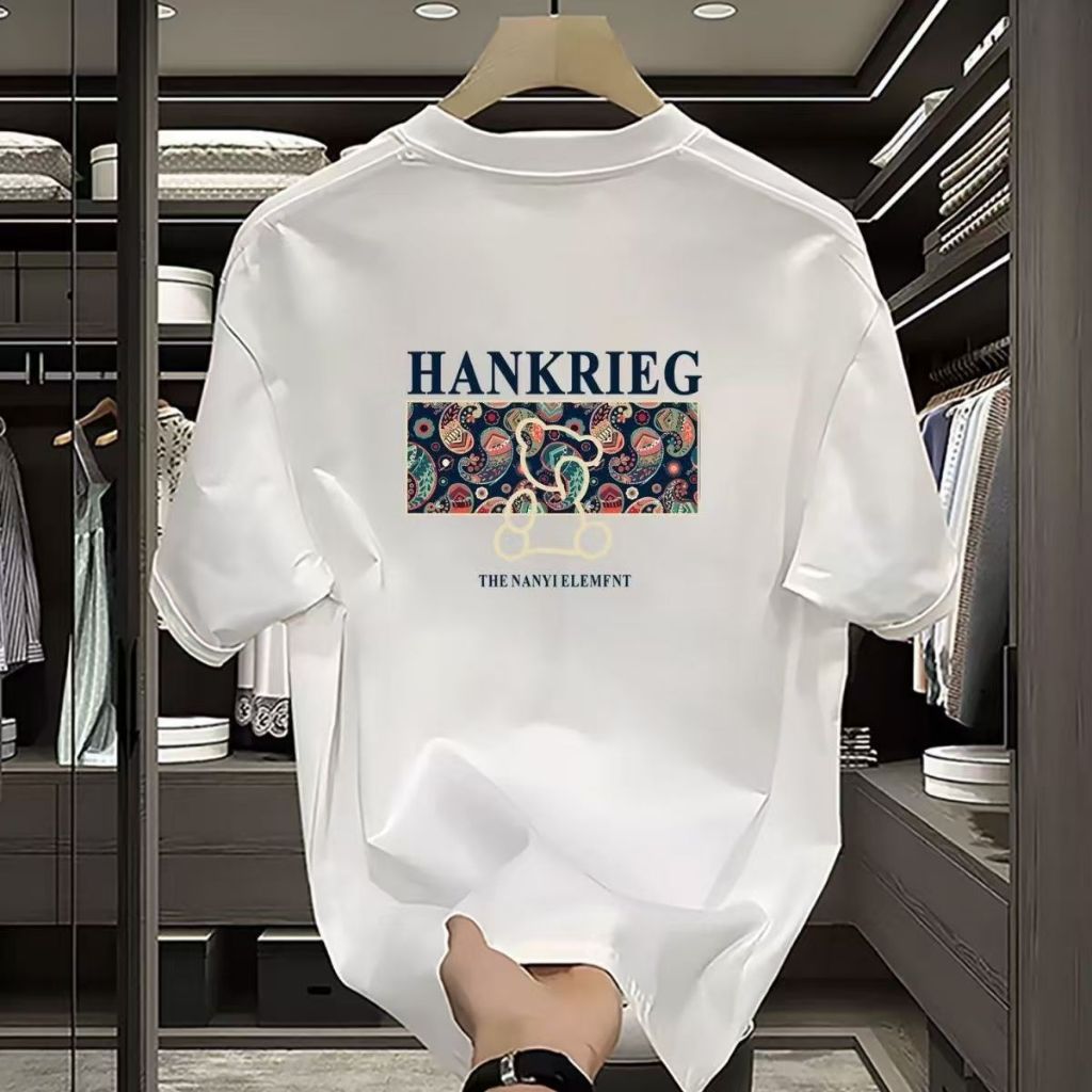 (จัดส่งตลอด 24 ชั่วโมง)Fanfei เสื้อยืดคอกลม ใส่ได้ทั้งผู้ชาย-ผู้หญิง เสื้อยืด ลายแฟชั่น มีให้เลือก 2 สี ดำ-ขาว