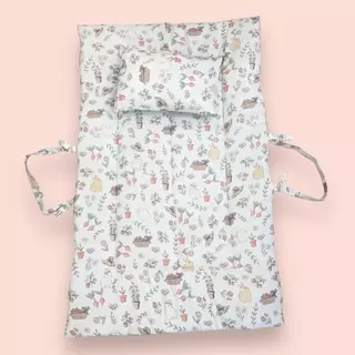 ที่นอนเด็กอนุบาล รุ่นหัวล็อค ที่นอนพร้อมหมอน แบบพกพาขนาด 75x120cm ซักได้ทั้งชิ้น