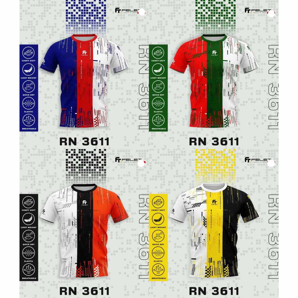 เสื้อแบดมินตัน Felet Tournament Tee RN3611 เสื้อออกกำลังกาย (สินค้าลิขสิทธิ์แท้ 100%)